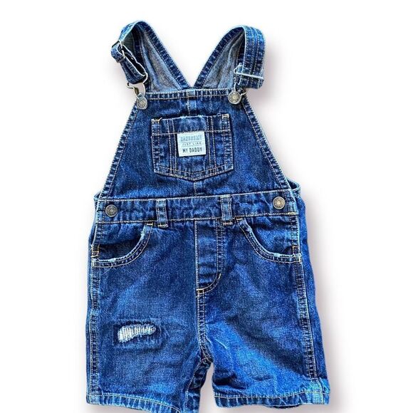 Carter’s “Handsome Like My Daddy” Jean Short Overalls - Picture 1 of 4